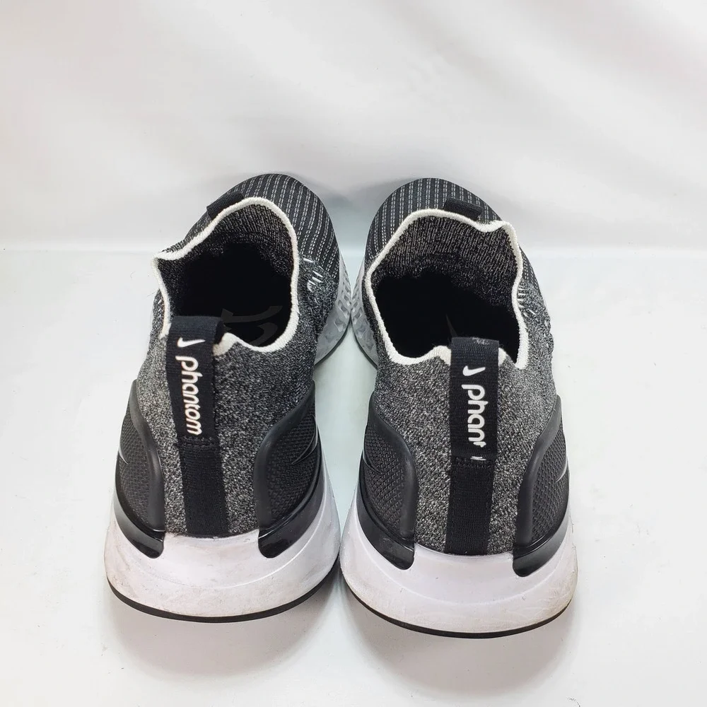 Nike React Phantom Run Flyknit 2 Mens 11.5 Black Grey Running Shoes CJ0277-003